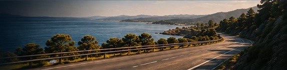 Coastal road on the Costa Brava