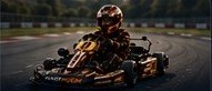 Juniors category kart on track