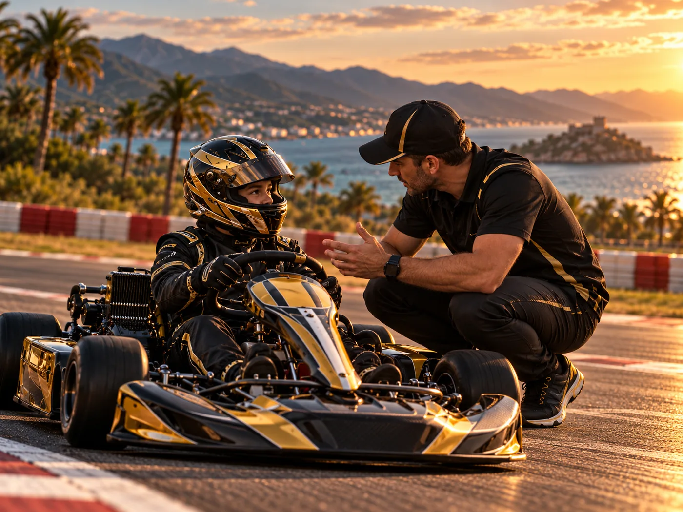 Young driver with instructor