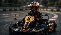Young driver on track